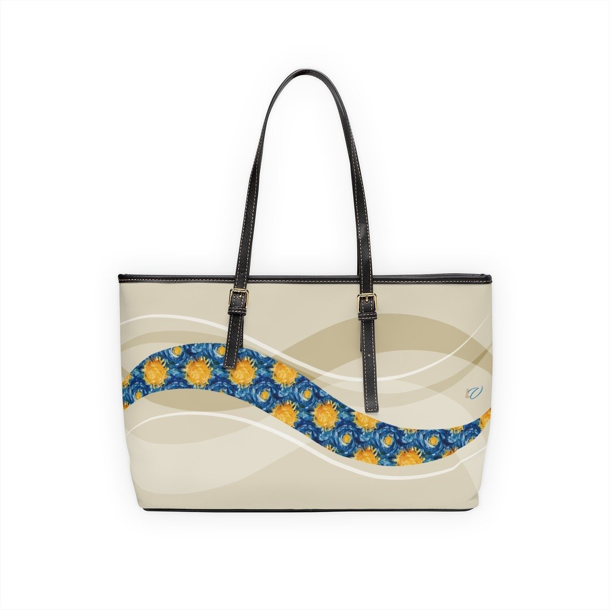 Solar Radiance Leather Shoulder Bag - Image 10