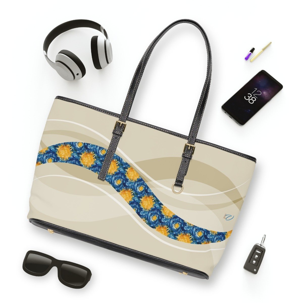Solar Radiance Leather Shoulder Bag - Image 11