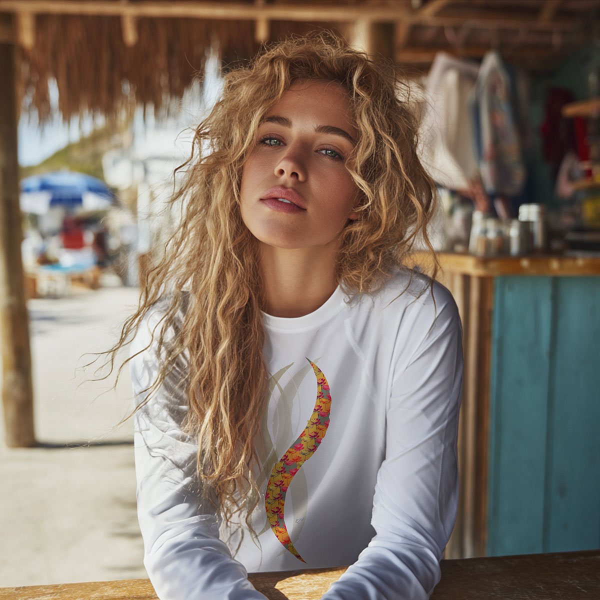 Sacred Bloom Lotus Flower Long Sleeve Tee - Image 2