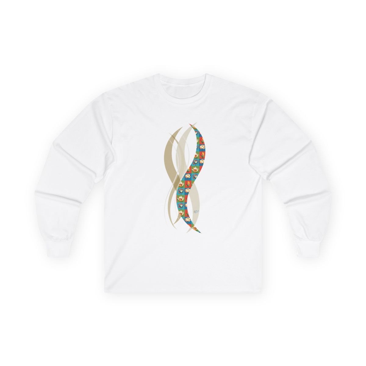 Sacred Bloom Lotus Flower Long Sleeve Tee - Image 8