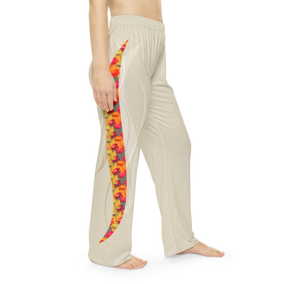 Sacred Bloom Lotus Flower Relaxed Fit Lounge Pants - Image 4