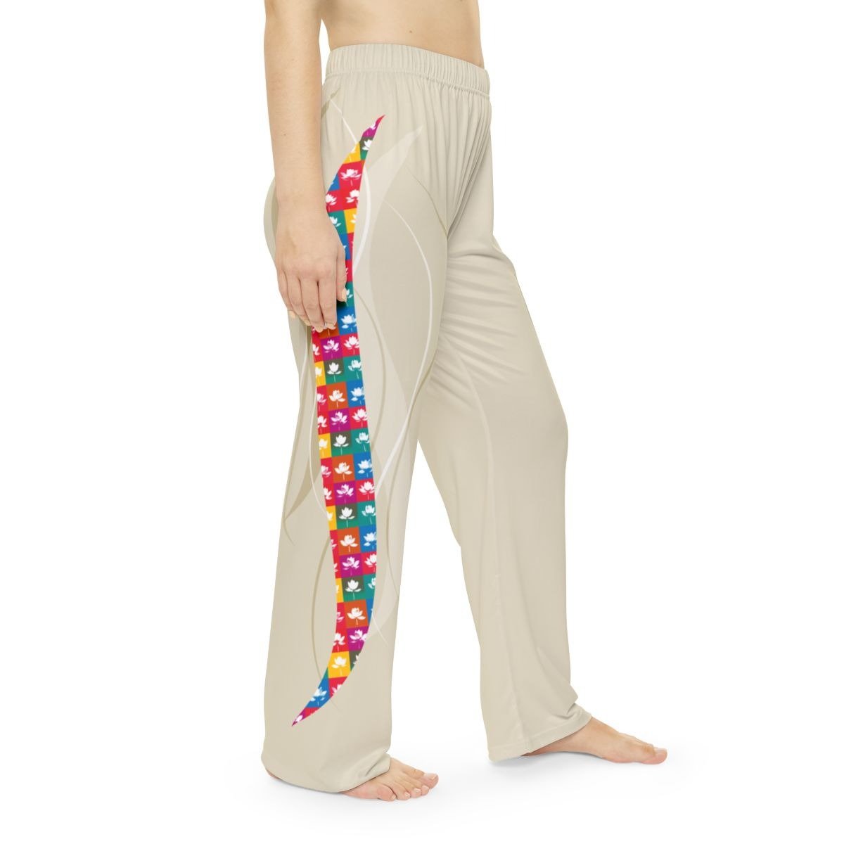 Sacred Bloom Lotus Flower Relaxed Fit Lounge Pants - Image 12