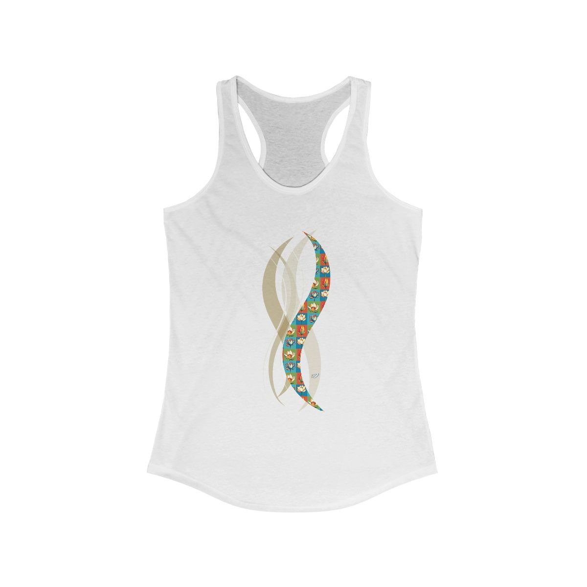 Sacred Bloom Lotus Flower Racerback Tank Top - Image 8