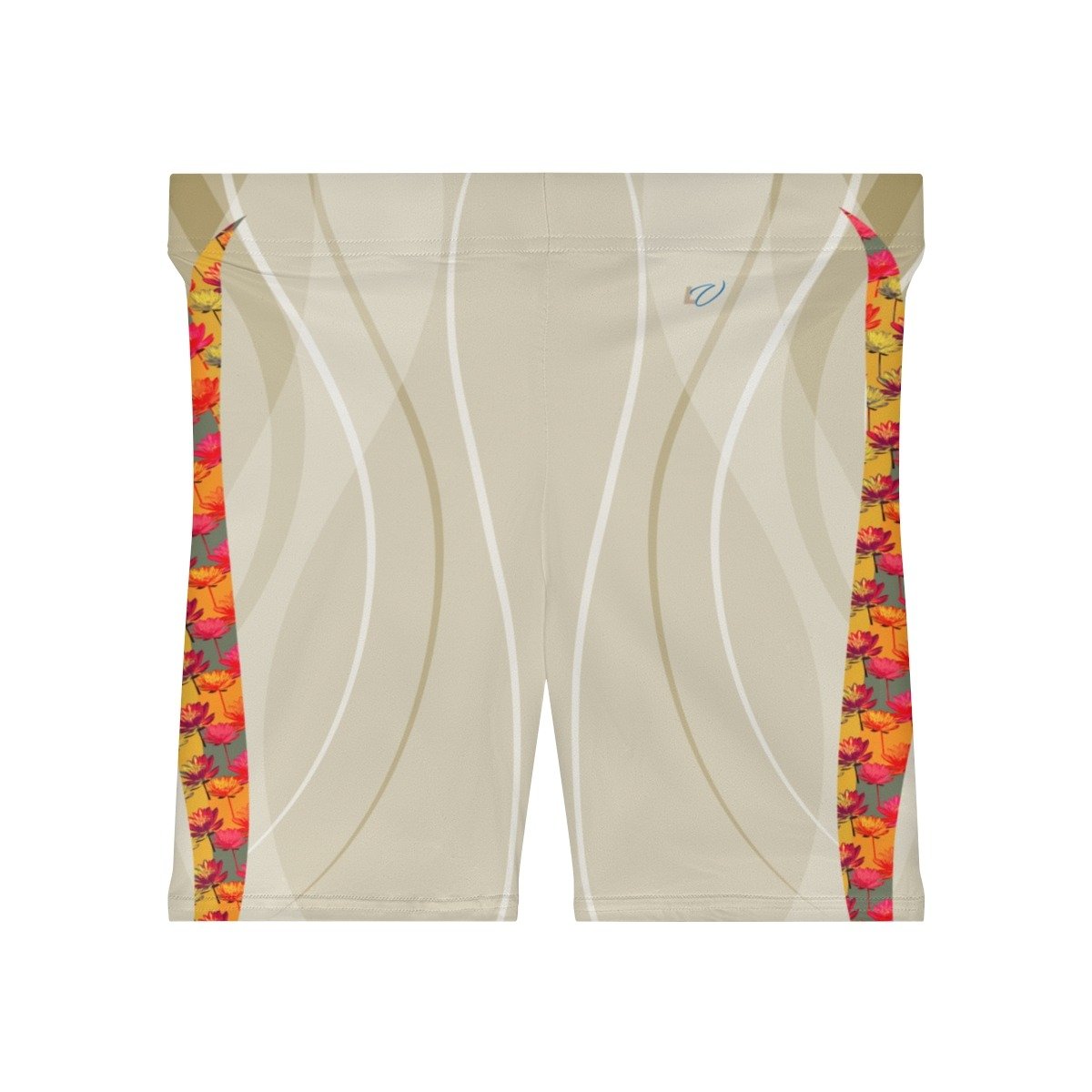 Sacred Bloom Lotus Flower Regular-Waist Spandex Shorts - Image 6