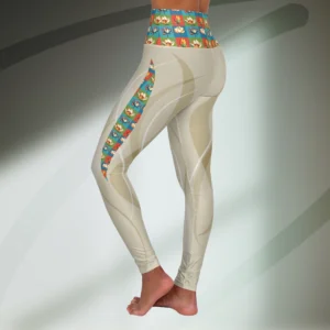 Sacred Bloom Lotus Flower High-Waist Leggings