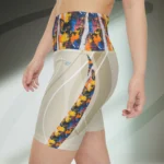 Butterfly Burst High-Waist Spandex Shorts