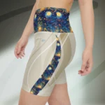 Solar Radiance High-Waist Spandex Shorts