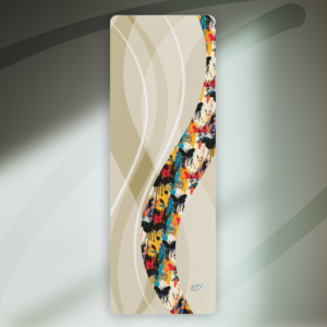 Butterfly Burst Rubber Yoga Mat - Neo-Expressionism-Inspired