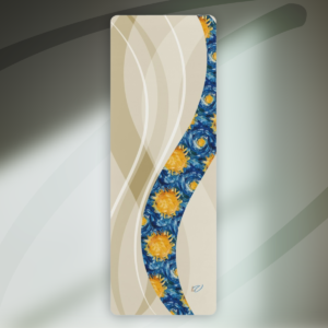 Solar Radiance Rubber Yoga Mat - Post-Impressionism-Inspired