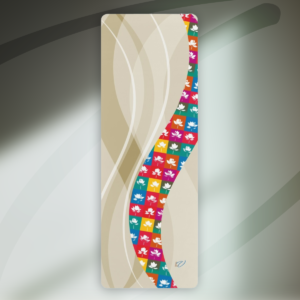 Lotus Flower Rubber Yoga Mat - Pop-Art-Inspired