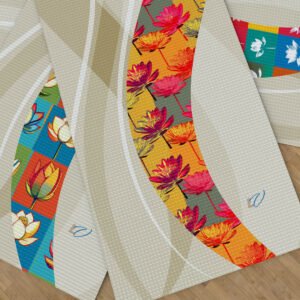 Luxe Vita Pop Art Yoga Mat | Lotus Flower-Inspired Foam Mat